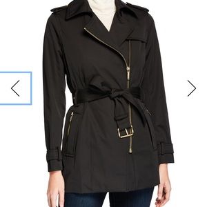 Michael Kors Trench Coat Crosszip ZIP W/ Rain Hood